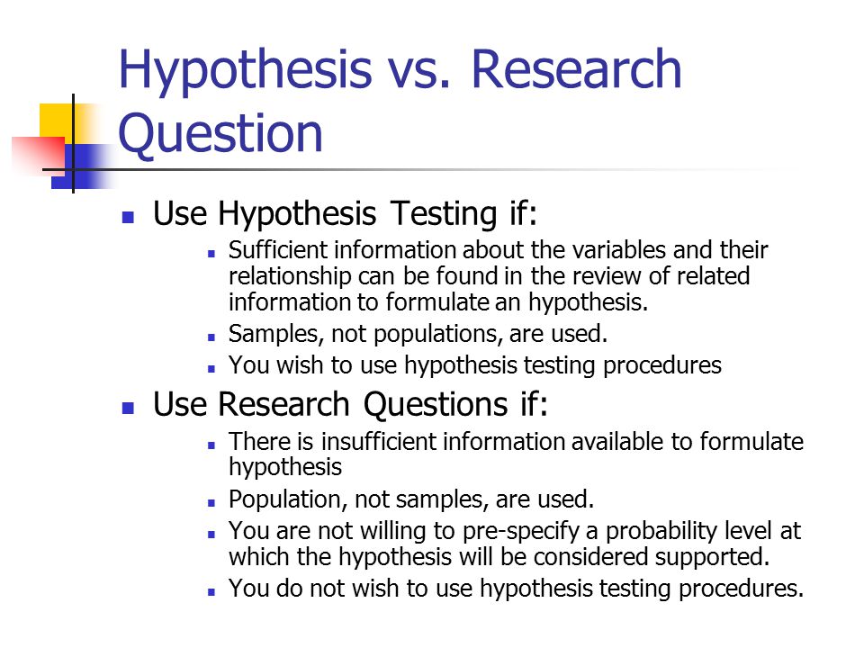 What is the research hypothesis